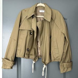 Mango cotton short trench coat.